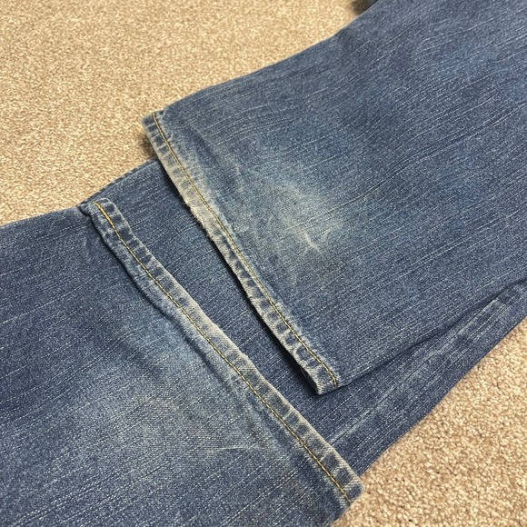 American Eagle mens baggy jeans loose fit jeans sz 36x33 medium wash distress - Picture 12 of 12